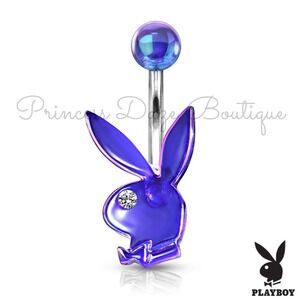 Blue Playboy Bunny Belly Button‎ Ring